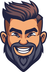 Mighty Mentor Man Mascot Vector Logo Inspiring Your Brand's Growth