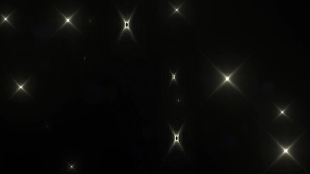 Video Animation: Group of Animated White Sparkles - Black Background