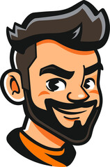 Courageous Captain Man Mascot Vector Logo Steering Your Brand to Success