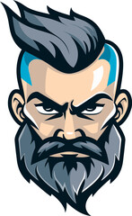 Bold and Brave Man Mascot Vector Logo Inspiring Bravery in Your Brand