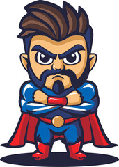 Dauntless Dynamo Man Mascot Vector Logo Energizing Your Brand's Essence