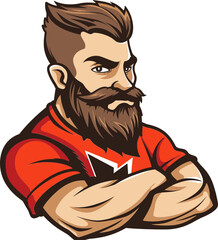 Mighty Mentor Mascot Vector Logo Guiding Your Brand's Evolution