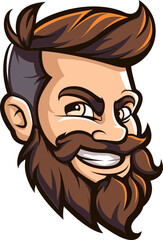 Obraz premium Courageous Commander Man Mascot Vector Logo Leading Your Brand's Triumph