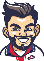 Vigilant Vanguard Man Mascot Vector Logo Watching Over Your Brand's Success