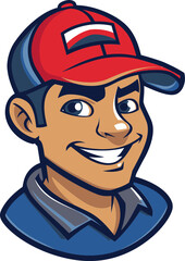 Valiant Visionary Mascot Vector Logo Guides Your Brand's Future