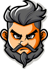 Gallant Guardian Man Mascot Vector Logo Safeguards Your Brand's Integrity