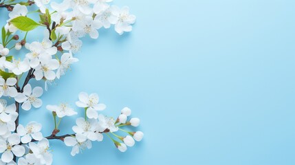 white cherry blossom background with text space