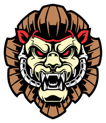 Lion Head Mascot Art 