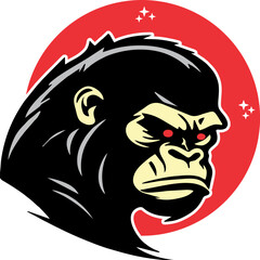 Gorilla Head mascot 