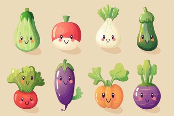 Colorful hand-drawn vector vegetables on white background. A collection of various hand-drawn colorful vegetables including broccoli, peppers, and carrots, illustrated on a clean white backdrop