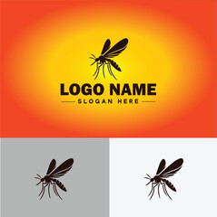 gnat logo vector art icon graphics for business brand icon mosquito logo template