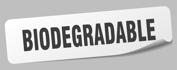 biodegradable sticker. biodegradable label