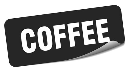 coffee sticker. coffee label