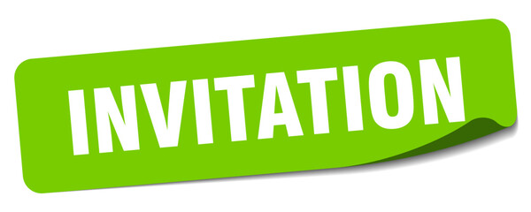 invitation sticker. invitation label