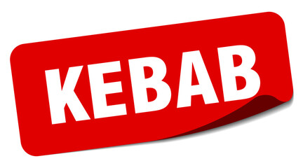 kebab sticker. kebab label