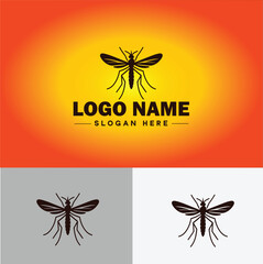 gnat logo vector art icon graphics for business brand icon mosquito logo template
