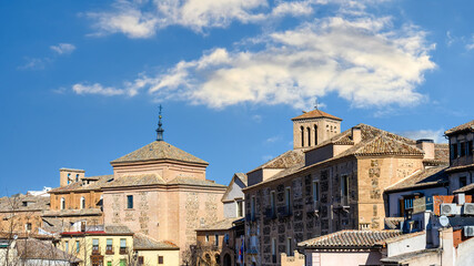 Fototapeta na wymiar Medieval architecture buildings in cityscape, Toledo, Spain