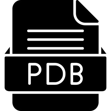 PDB File Format Vector Icon Design