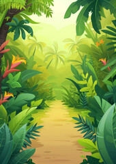 Fototapeta na wymiar Illustration of Background Jungle