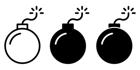 Bomb icon symbol basic simple design