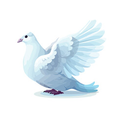 A serene dove illustration with gentle eyes and sof