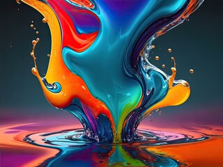 Right in the middle of the picture is a vibrant liquid.