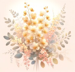 Illustration of Golden Shower flowers