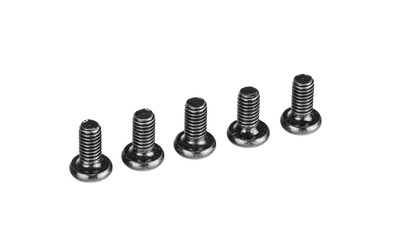 hex socket head screw in black color on isolated white background close up