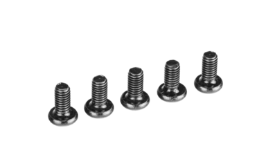 hex socket head screw in black color on isolated white background close up