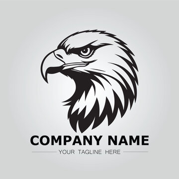 Eagle symbol logo company vector image. illustration of silhouette head eagle