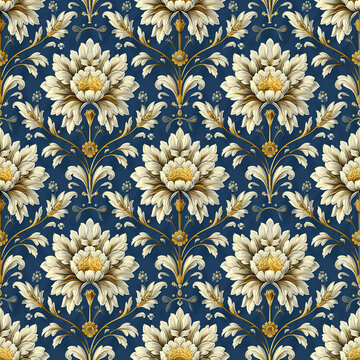 Seamless floral pattern with bright summer flowers