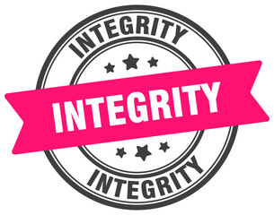 Fototapeta premium integrity stamp. integrity label on transparent background. round sign