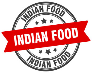Obraz premium indian food stamp. indian food label on transparent background. round sign