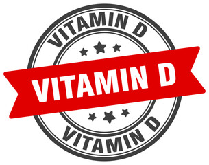 vitamin d stamp. vitamin d label on transparent background. round sign