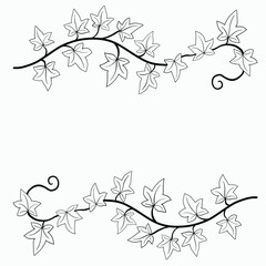 Floral ivy drawing decorative ornament flat design. - 761278246