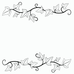 Floral ivy drawing decorative ornament flat design. - 761278247