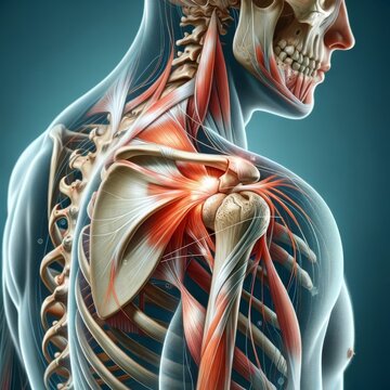 Detailed Human Shoulder Musculature Anatomy