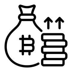 bitcoin up icon