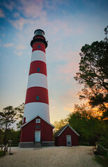 Assateague Light, located within the Chincoteague National Wildlife Refuge