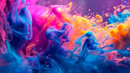 Colorful ink splash wallpaper