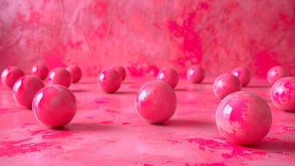 Abstract crimson spheres background
