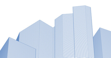 Fototapeta premium ​​abstract architecture 3d illustration background 