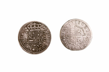 coin, silver, metal, means of payment, finance, round, spain, vi