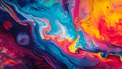 Flowing colorful liquid wallpaper