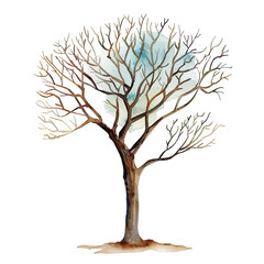 tree withered watercolor good quality and good design