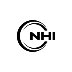 NHI Logo Design, Inspiration for a Unique Identity. Modern Elegance and Creative Design. Watermark Your Success with the Striking this Logo.