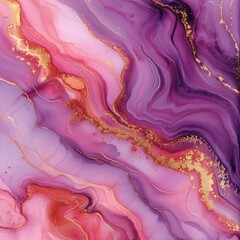 Lilac an dgold marble wallpaper