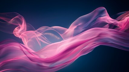 Abstract pink waves on the dark background