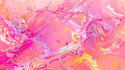 Pink gradient splash of water