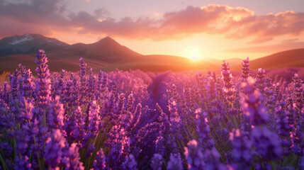 Dawn Over Lavender Fields